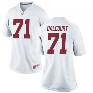 Women's Alabama Crimson Tide #71 Darrian Dalcourt White Game NCAA College Football Jersey 2403OBIK2